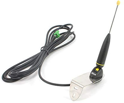 NICE ABF professionale esterna empfangsantenne/Antenna/Aerial/Antenna 433 MHz, 50 Ohm con 3.3 m di cavo RG58, Cancello Garage Tor. Portata Fino a 250 m. Con staffa di montaggio su.