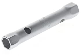 GEDORE Chiave a Tubo Doppia, 17 e 19 mm, Chiave a Tubo Esagonale, Lunga 155 mm, Chiave a Pipa Doppia per Dadi, Chiave a Bussola Meccanico, 26 R 17 x 19, Acciaio Cromato