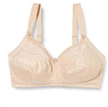 Triumph Womens Doreen + Cotton 01 Non-wired Bra, Skin, 38DD UK