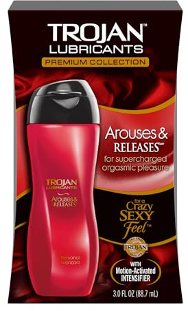 TROJAN Lubricants Arouses and Releases, Personal Lubricant, Silicone Personal Lube, 3 fl oz