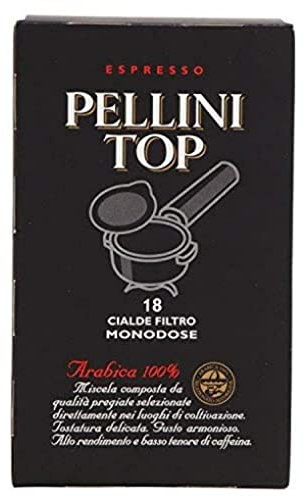 Pellini Caffè, Espresso Pellini Top Arabica 100%, Cialde Monodose, 18 Cialde Monodose