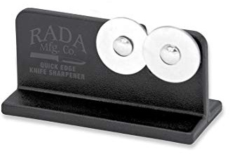 Rada Cutlery Quick Edge Knife Sharpener (R119), 3.5 x 2, Stainless Steel Wheels