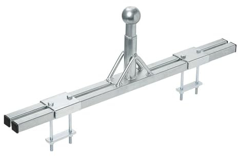 ProPlus Deichselaufnahme für Fahrradträger (niedriges Modell) – Für Wohnwagen, Faltcaravan und Anhänger – Befestigungsmaterial, – Silber