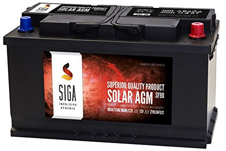 SIGA Blei Akku 12V 90Ah AGM Gel Batterie Solarbatterie Wohnmobil Mover Boot Versorgungsbatterie
