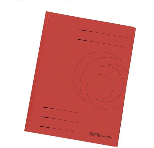 Herlitz 11076445 Einschlagmappe A4 recycling intensiv rot, Manilakarton, 320 g/qm 10er Packung