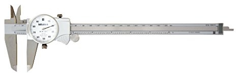 Mitutoyo 505-743 Dial Caliper, 0.1 per Rev, 0-8 Range, 0.001 Accuracy