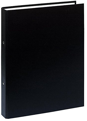 Exacompta - Ref 54371E - PP-Covered Ring Binder - Suitable for Storing A4 Documents, 2 Rings, 40mm Spine, Holds Up To 400 Sheets, Sturdy Cardboard - Black