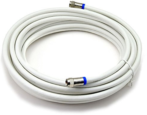 Satix câble coaxial 2 fiches F à compression Triple blindage 120 dB 10 m