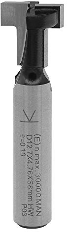ENT 17731 T-Nutfräser HW, Schaft (S) 8 mm, Durchmesser (D1) 12,7 mm, D2 6,35 mm, NL1 8,0 mm, NL2 4,8 mm, Z2