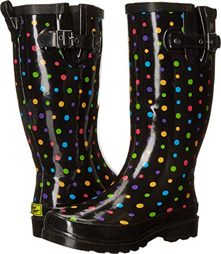 Western Chief Women's Tall Waterproof Rain Boot, Ditsy Dot, 7