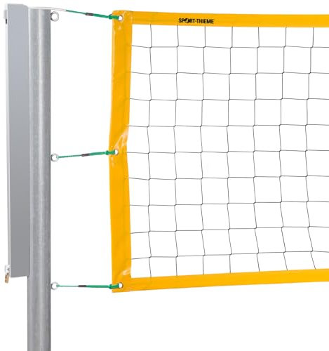 Sport-Thieme Beachvolleyballpfosten Safe | Höhenverstellbar 150-250 cm | Sicherheitsverschluss | Netzbefestigung an Ösen | Geeignet für Beachsport | 38-44,4 kg