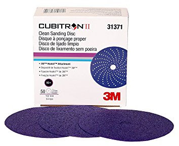 3M Company 3M31371 Cubitron II Clean Sanding Hookit Abrasive Disc, 6 inch, 80+ grade