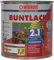 Wilckens 2in1 Acryl Buntlack für Innen und Außen, glänzend, 375 ml, RAL 7001 Silbergrau