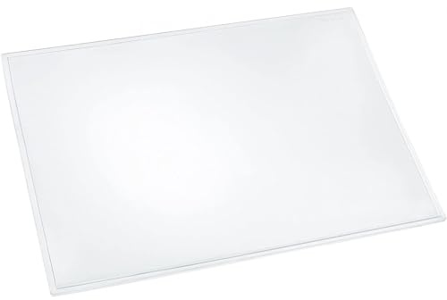 Läufer 43740 Durella transparent matt, durchsichtige Schreibtischunterlage 50x70 cm, transparente Schreibunterlage für hohen Schreibkomfort