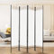 Todeco - Biombo, Divisor de Habitaciones - Panel: 100% Poliéster - Número de Paneles: 4-180 x 160 cm, Blanco Crema