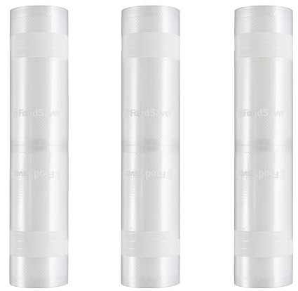FoodSaver Custom Fit Vacuum Sealer Rolls, Airtight Food Storage and Sous Vide Rolls, BPA-Free, 11 x 16' (Pack of 3)