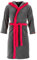 Di Ficchiano Herren MONZA Bademantel mit Kapuze Morgenmantel Herren Nachtwäsche Saunamantel Öko-Tex Standard 100 verifiziert - L, Grey Red