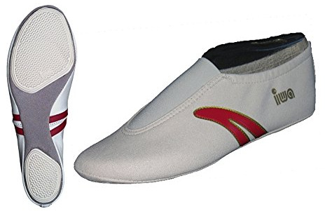 IWA-Gymnastikschuhe IWA 402 Chaussures de Gymnastique Artificielle, Crème, Rouge, 37 EU