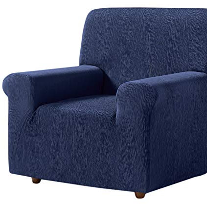 Estoralis Beta | Funda Sofá de Diseño Moderno | Tejido Elástico Azulón | para 1 Plaza (de 70 a 110 cm.) | Máxima Adaptabilidad a Todo Tipo de sofás