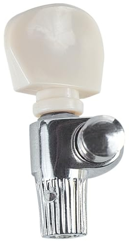 Golden Gate P-149 Nickel Banjo Tuner – Single 5th Peg, 10:1 Gear, Fits Modern & Vintage 9mm Holes, Durable Triple Nickel, Ivoroid Button