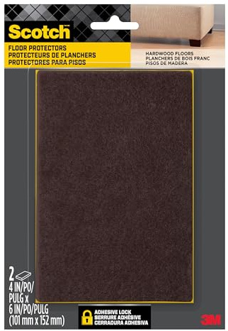 Scotch SP820-NA Felt, Rectangle, 4 in. x 6 in, Brown, 2/Pack, 2 Pads