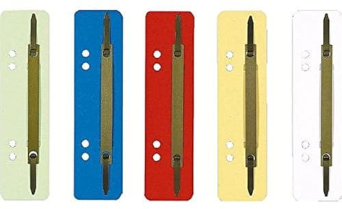 Exacompta 427000B 250er Pack Karton-Heftstreifen Farbig sortiert. Aus Karton kaufmännische Heftung Aktendulli Hefter Schnellhefter ideal für Büro und Schule