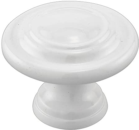 Prime-Line Products N 7439 Bi-fold puerta pomo, 1 – 11/16 en. Diámetro exterior, fundido, color blanco