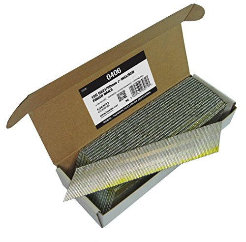Tacwise 0406 Clavos de Acabado Galvanizados en Ángulo, Tipo DA 15G / 50 mm, Cabeza a D, Paquete de 4000