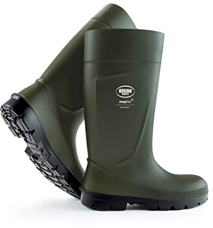 Bekina Agrilite Steplite Easygrip S5 Leichte Sicherheitsstiefel wasserdicht für Herren und Damen, Stahlkappe und Stahlsohle, Arbeitsstiefel für die Landwirtschaft mit rutschfeste Sohle, grün, EU 43