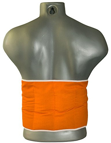 Currant Seeds Belt Cushion with 7 Chambers and self gripping Tape Length Approx. 53 in Orange Thermic Grain Cushion XXL