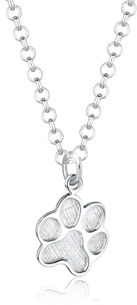Elli Collar Mujer Colgante Pata de Perro Juguetón Plata de Ley 925
