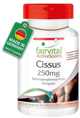 Cissus quadrangularis 250mg - VEGANO - Dosis elevada - 90 Cápsulas - Calidad Alemana