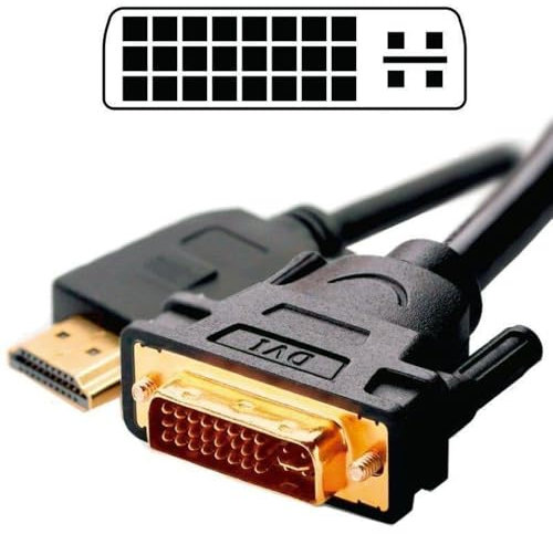 KALEA-INFORMATIQUE DVI Male (DVI-I DUAL LINK 24+5) auf HDMI Male (19 Punkte) Kabel. Länge des Kabels 1,8M.