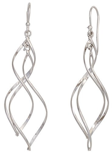 Jobo Damen-Ohrringe Spirale hängend aus 925 Sterling Silber
