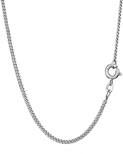 NKlaus Cadena de Plata de Ley 925 CADENA PANZER 40cm Cadena King 1,60mm de ancho 2,8gr 1800