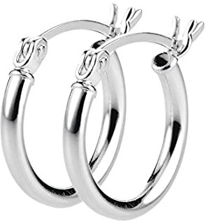 Heartbreaker kleine Creolen aus der Kollektion Style & Go in Echtsilber/Ohrringe Silber 925 Sterling nickelfrei/Elegante Design Ohrringe für Damen/LD MR 21