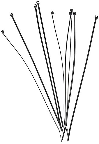fischer Kabelbinder UBN, hochwertiges Kabelhalter-Set (100 Stk. 2,5 x 200 mm) aus Nylon-Polyamid, für Befestigungen von Kabeln und Rohren, halogen- & silikonfrei, schwarz