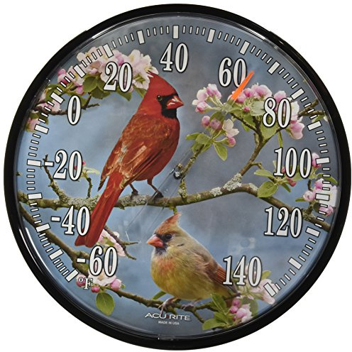 AcuRite 01597 12.5-Inch Wall Thermometer, Cardinals