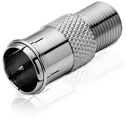 adaptare 60516 - Sat-Adapter (F-Quick-Stecker auf F-Buchse), vernickelt