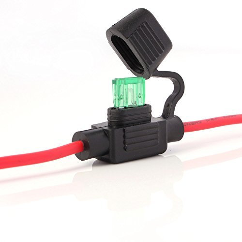 Neuftech® Sicherungshalter KFZ LKW Flachsicherung Sicherung Halter wasserdicht 30A (inkl. 30A Sicherung - 26 cm)