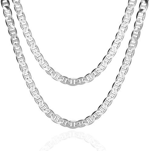 STERLL Herren Silberkette 925 Massiv 50cm Panzerdesign Hochwertig