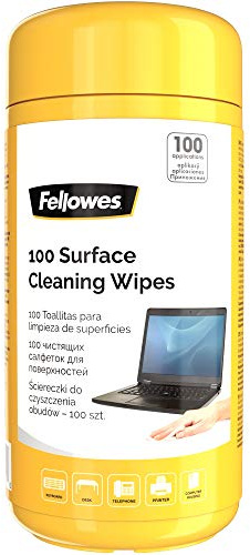 Fellowes 100 fuktiga ytor rengöringsdukar box
