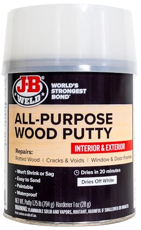 J-B Weld - 32oz All-Purpose Wood Putty - Dries White - 40004