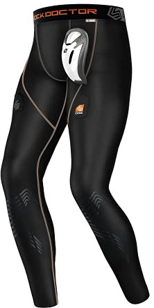 Shock Doctor Core Support Hockey Pants with Protective Cup Pocket Adult and Boys Protective Underwear for Football Baseball Wrestling & Hockey, Athletic Support Gear