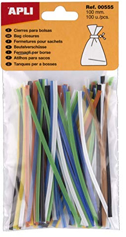 APLI Kids 555 – Pack de 100 fermoirs métalliques pour sacs