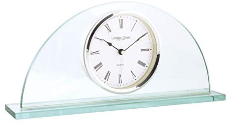 London Clock Half Moon Mantel Clock, 15.5 x 34 x 6cm