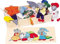 Biegepuppen Mausens Klamottenkiste, nachhaltige Holzfiguren, Holzpuppen für Kinder, beweglich robustes Holzspielzeug, kreatives Kinderspielzeug, naturbelassen, 10er Set, ab 3 Jahre