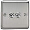 Varilight - 2G 1 or 2W 10A Classic Toggle Switch Matt Chrome - XST2