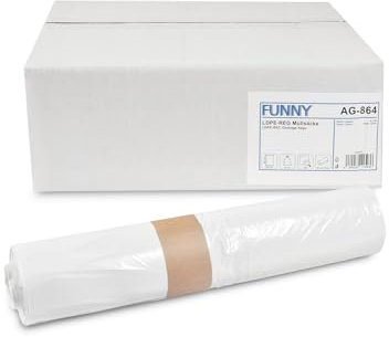Funny HDPE Müllbeutel, 38.5 x 24.5 x 85 cm, weiß, extra, circa 90 l, 1er Pack (1 x 360 Stück)