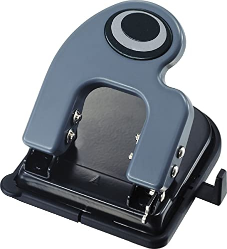 Officemate Contemporary 2-Hole Eco-Punch, 25 Sheet Capacity, Recycled, Black/Gray/Green (90134)